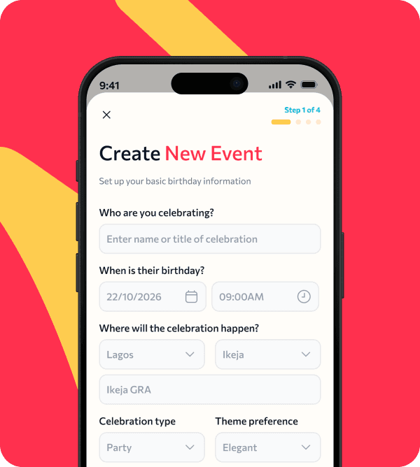 Create Birthday App Screen